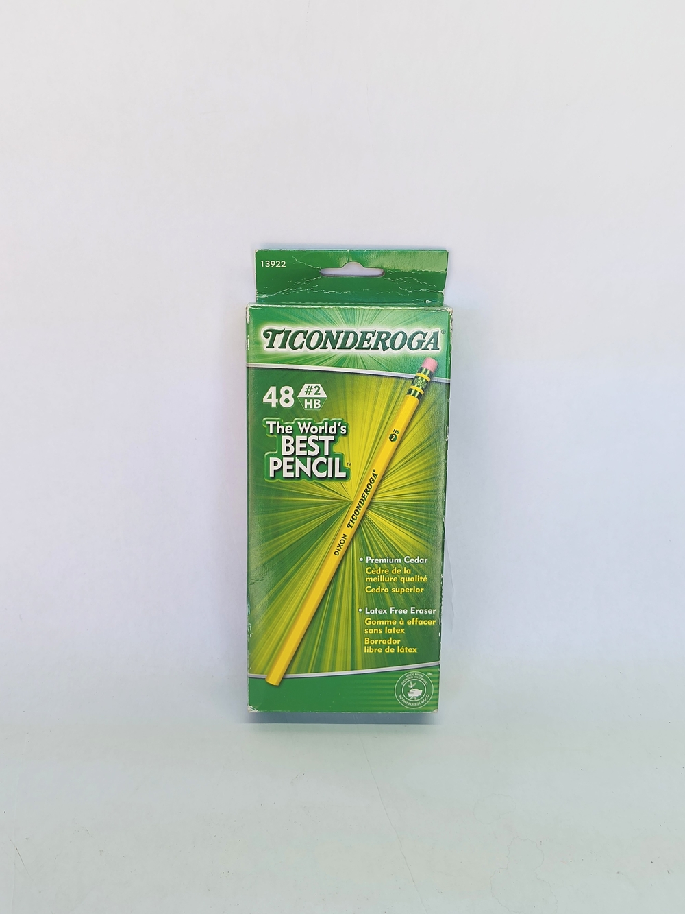 TICONDEROGA Wood Graphite Pencils Unsharpened #2 HB Yellow School Supplies 48 Ct